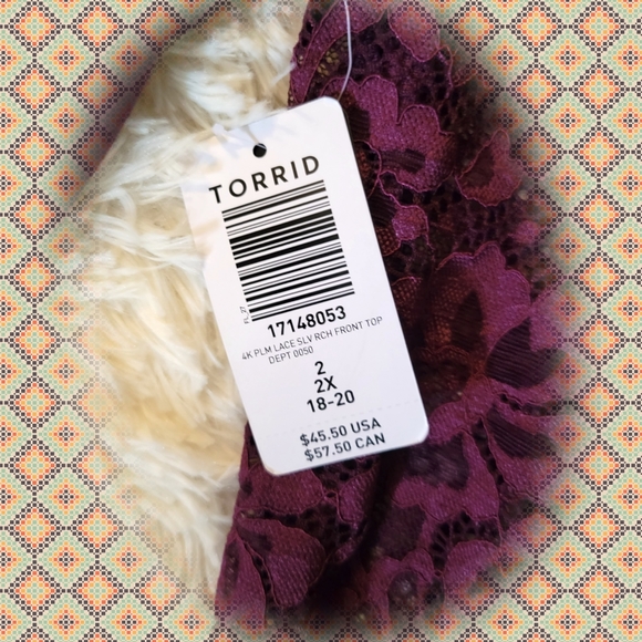 NWT TORRID 2X V-NECK RAYON/SPANDEX TOP - Picture 5 of 5